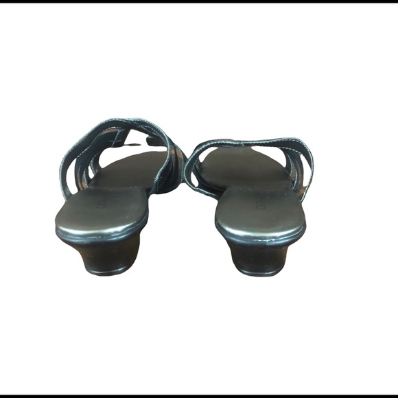 CATHERINES Black Strappy Slide Slip On Heel Sandals - Picture 4 of 10